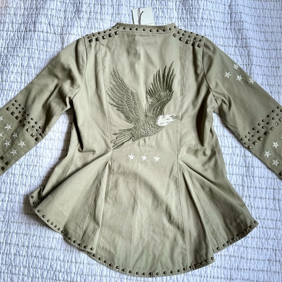 Spell and the Gypsy Collective Eagleback Matinee Jacket NWT KHAKI ARMY GREEN S - Picture 7 of 16